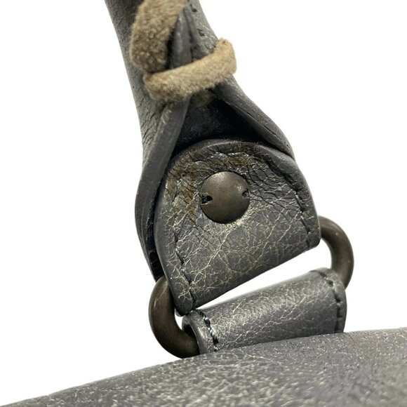 Auth BALENCIAGA The Sunday Small Tote 228750 Dark Gray Leather Tote Bag - Picture 9 of 16